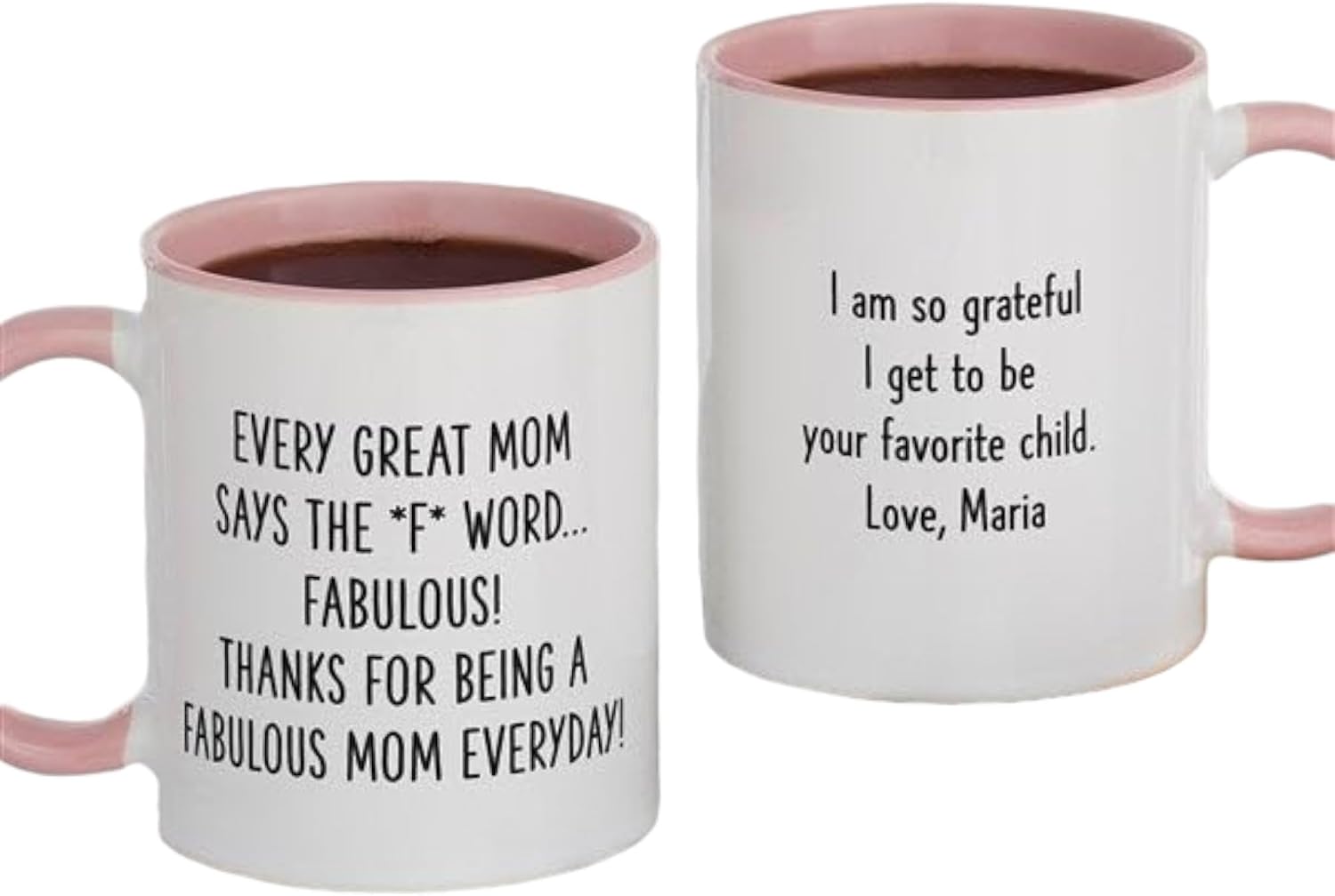 Personalization Universe F* Word Personalized Mom Coffee Mugs 11 oz.- Pink