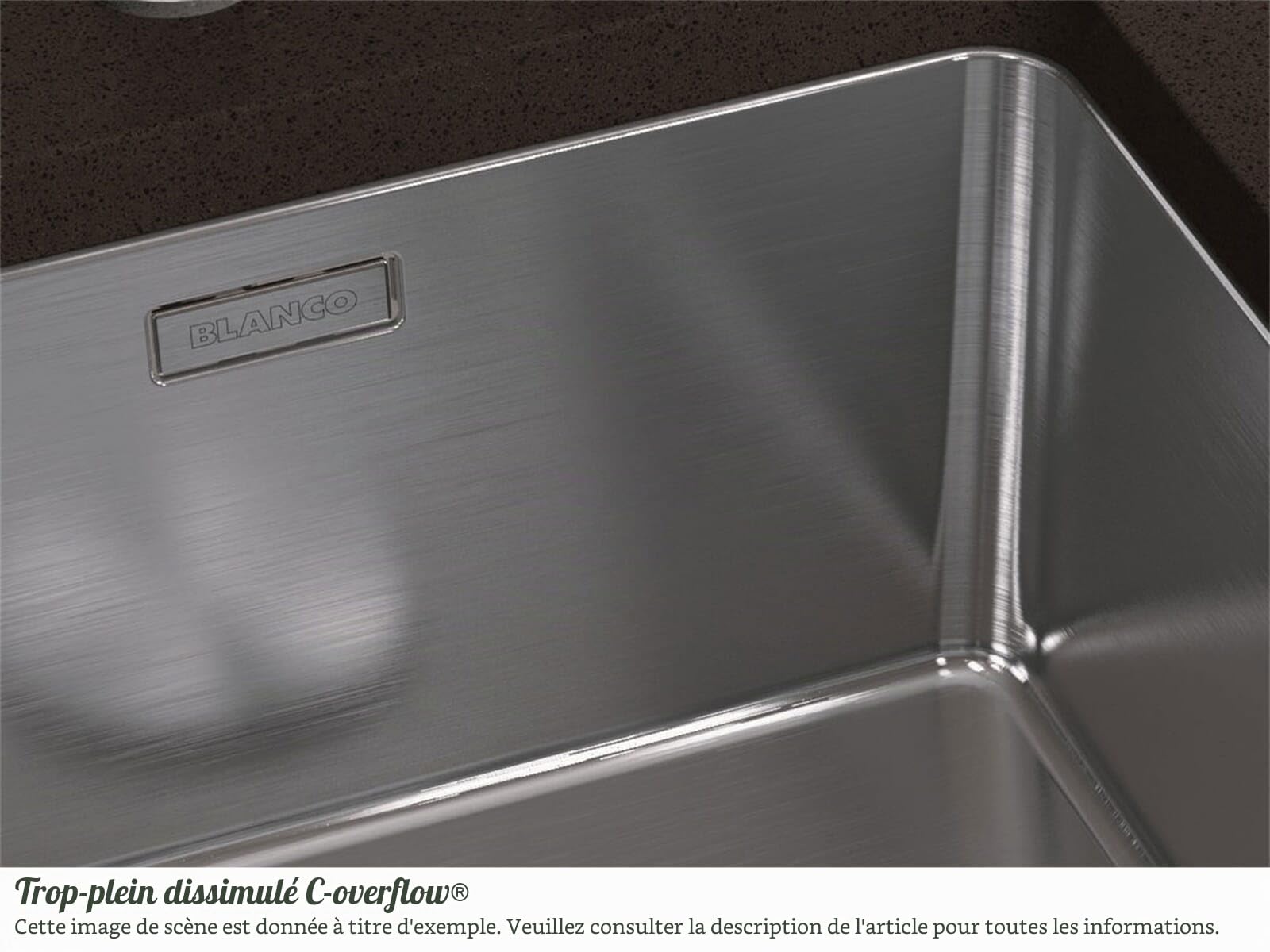 Blanco 522959 | Évier de cuisine en acier inoxydable ANDANO 400-U | Couleur/Finition : acier poli 400 mm Largeur du bassin