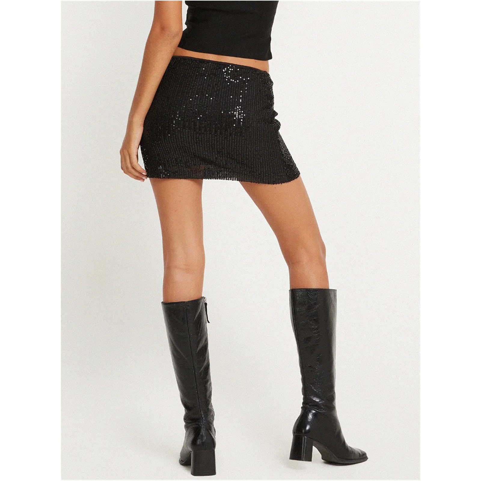 Spódnica damska, bodycon, mini spódniczki, błyszcząca, krótka, ołówkowa, brokatowa, spódniczka na imprezy i święta