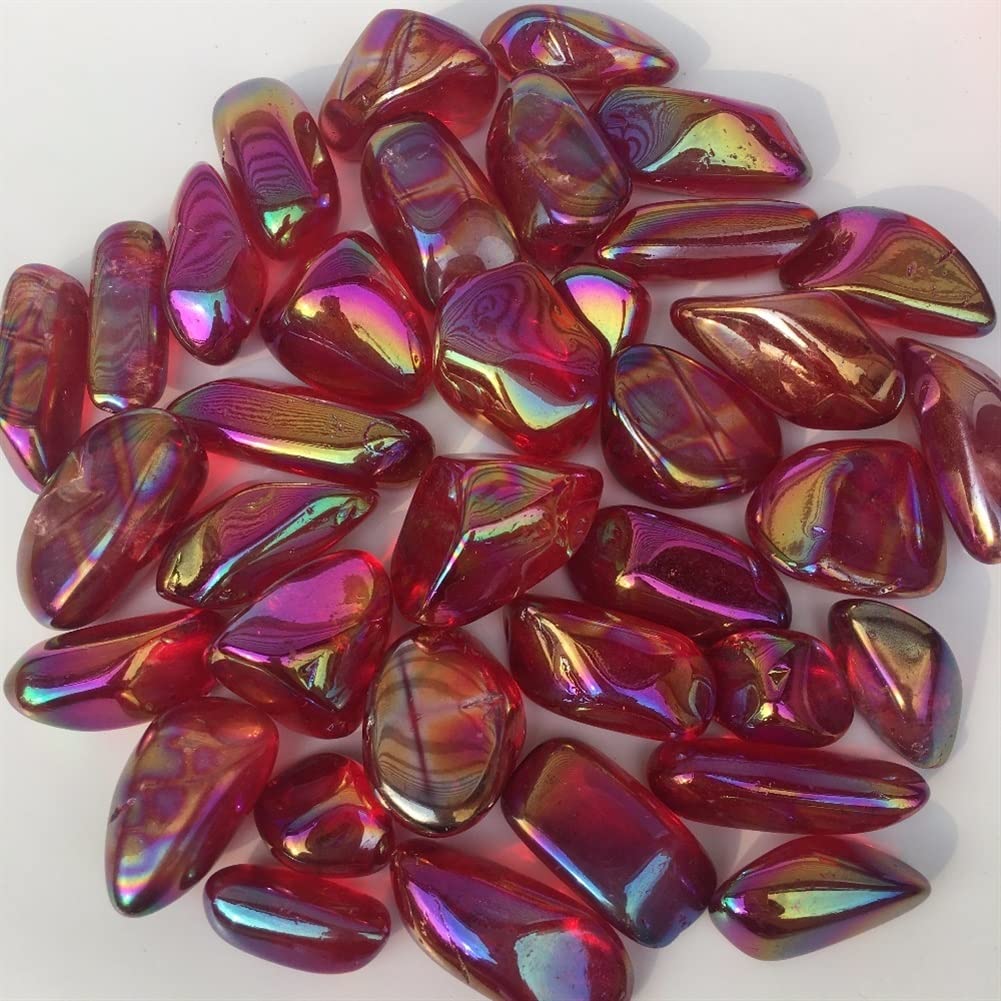 150 g di Ghiaia lucidata placcata Rossa colorataPuò Essere utilizzato per Collezioni di casa