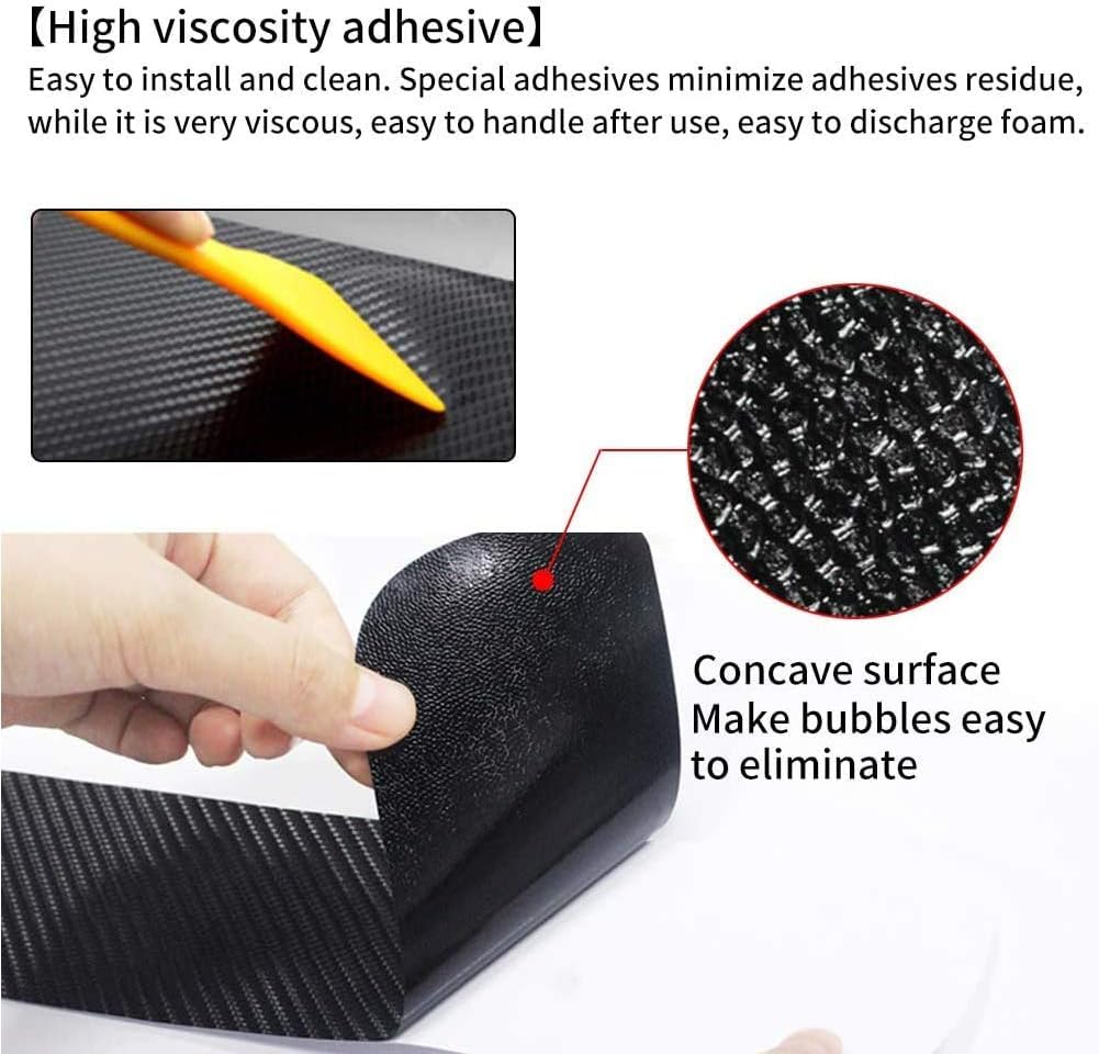 6 Pezzi Battitacco Auto In Fibra Di Carbonio - Protezione Portiere Universale, Adesivi Antigraffio Per Soglie E Paraurti - Foto 14