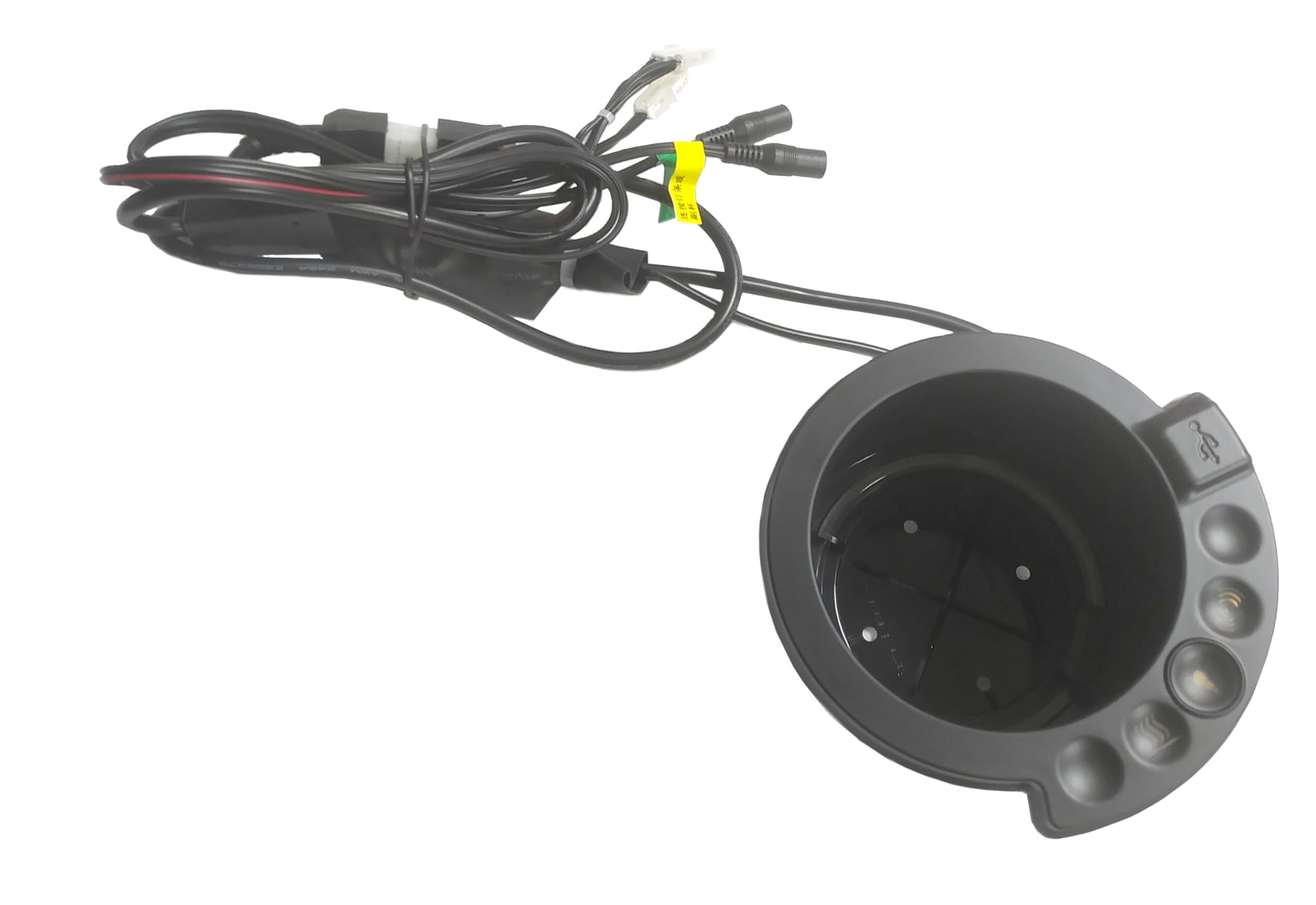 LED 7 Function Touch Cup Holder with Lumbar and Headrest Controls with USB