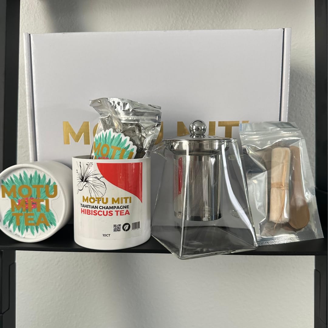 Motu Miti X 1692 5-piece Organic Ceremonial Matcha Tea Tahitian Champagne Hibiscus Tea Good Hydration Box — view 8