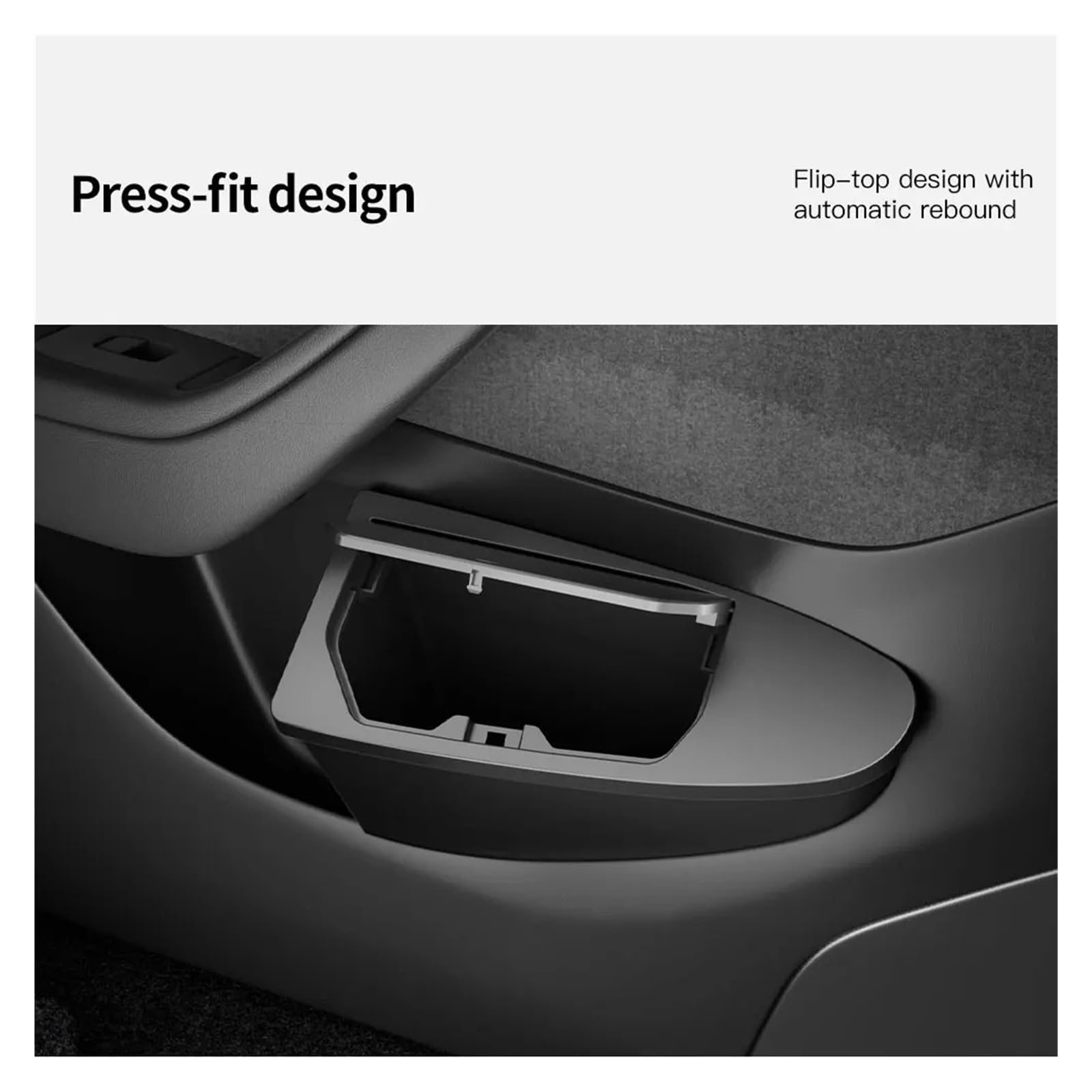 Auto Mülleimer Für Tesla Für Modell Für 3 Für Y Juniper Highland Seite Tür Mülleimer Müll Bin Mit Abdeckung Lagerung Box Veranstalter Mini Autos Mülleimers(2pcs)