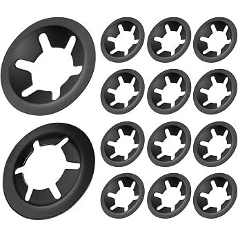 Pack of 15 M12 Locking Washers Circlips Clamping Discs Clamping Ring Inner Tooth Washers Tooth Speed Locking Washers Black 65 Manganese Steel