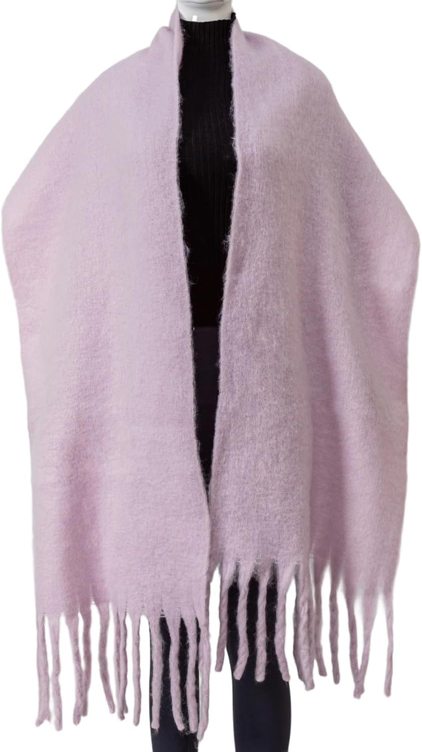 Winter Women Chunky Scarf Warm Blanket Big Thick Large Oversized Wrap Colorful Long Solid Scarves - Image 5