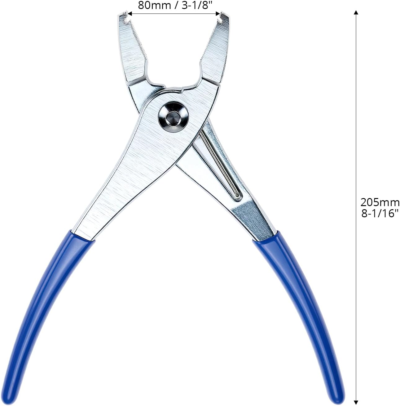 QWORK Multi-Directional Hose Clamp Pliers for Secure Fuel Line and Radiator Hose Clamping