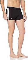 Speedo Men's Square Leg Splice Swimsuit - Compression Fit Reduces Fatigue, UV Protection, Chafe-Free for Racing & Training