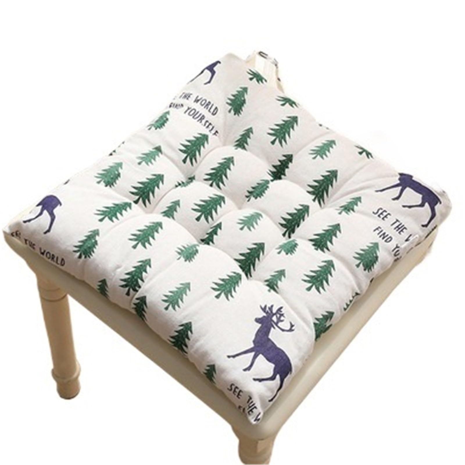 GIJMZY Chair Thickened Seat Cushion Stool Butt Office Four Seasons Hip Pad Breathable Soft Linen(A,30x30cm)