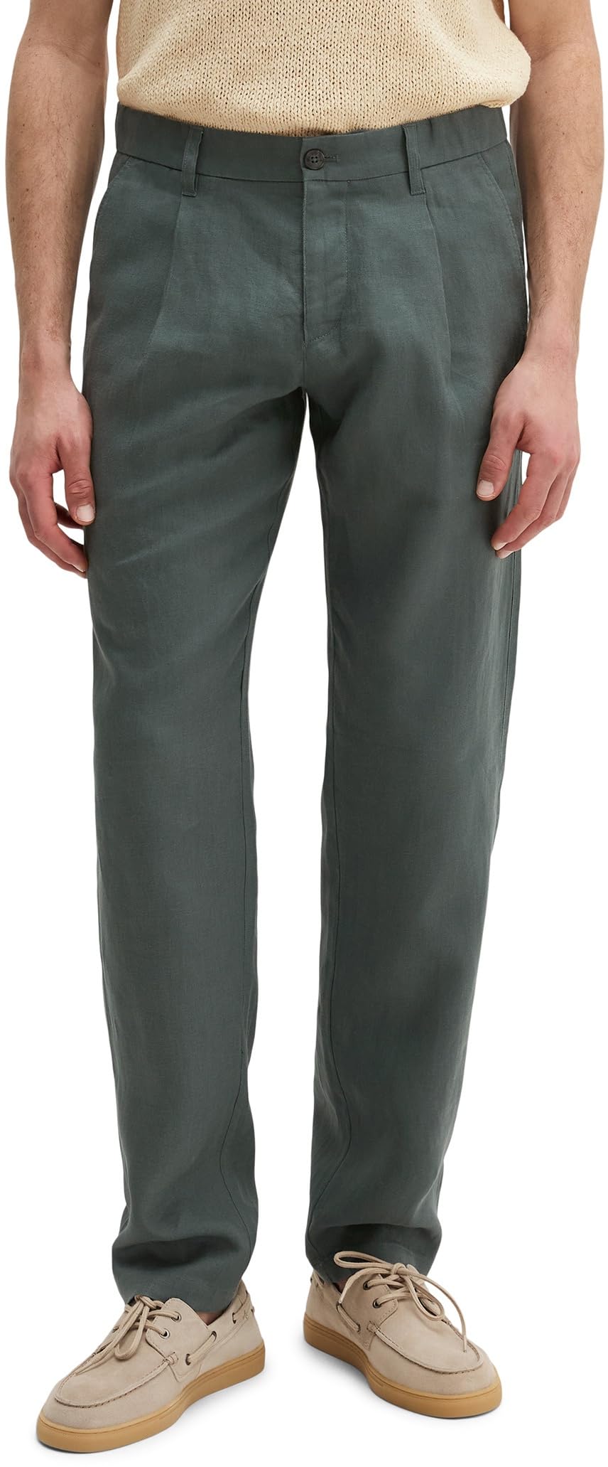 Marc OߴPolo Herren Leinenhose mit elastischem Bund Tapered Fit