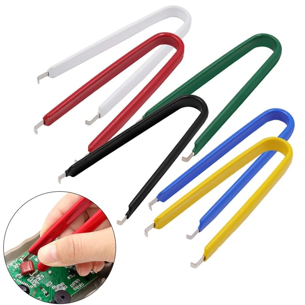 Set di estrattori di chip IC piatti tipo U per riparazione di circuiti stampati ROM, gamma 20-80 pin, con molla assistita, rosso