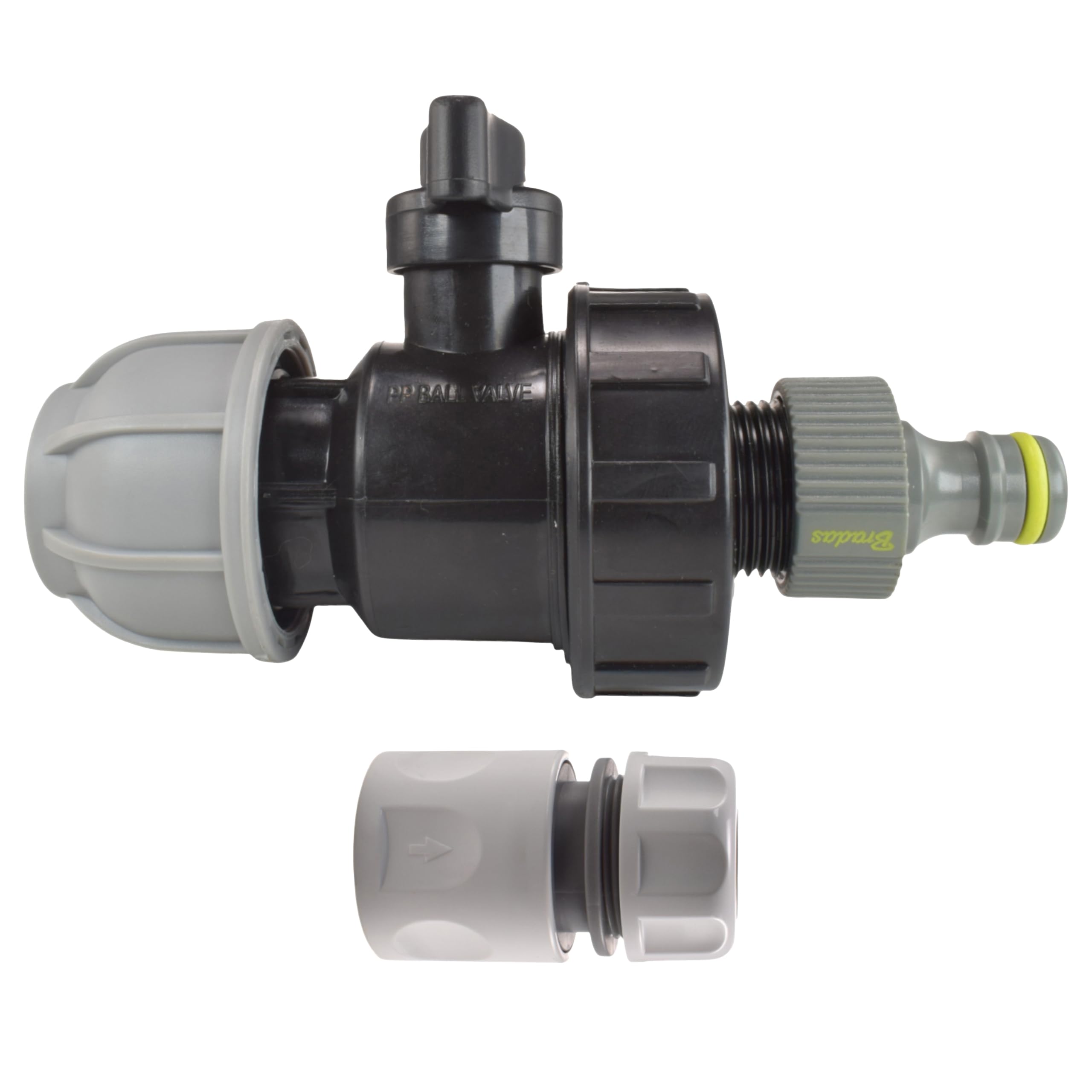 Cost Wise Gray Mdpe Water Supply Pipe Outlet Valve To Connect Water Supply To A Garden Hose,For 20,25+ 32Mm Mdpe,Kit Includes A Universal Size Garden Click Connector (Kit For 20Mm Pipe)