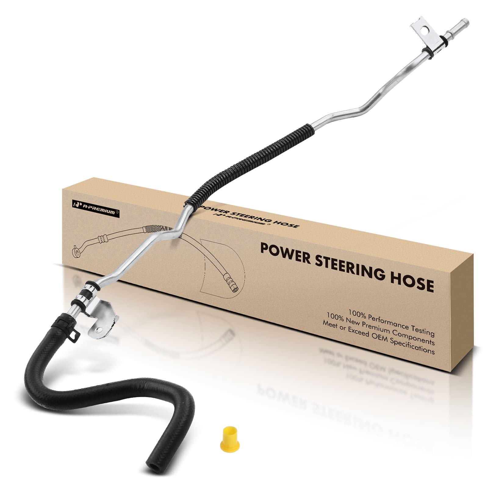 A-Premium Power Steering Return Hose Line Assembly Compatible with Toyota Highlander 2001-2007, 2.4L 3.0L 3.3L, Intermediate Pipe