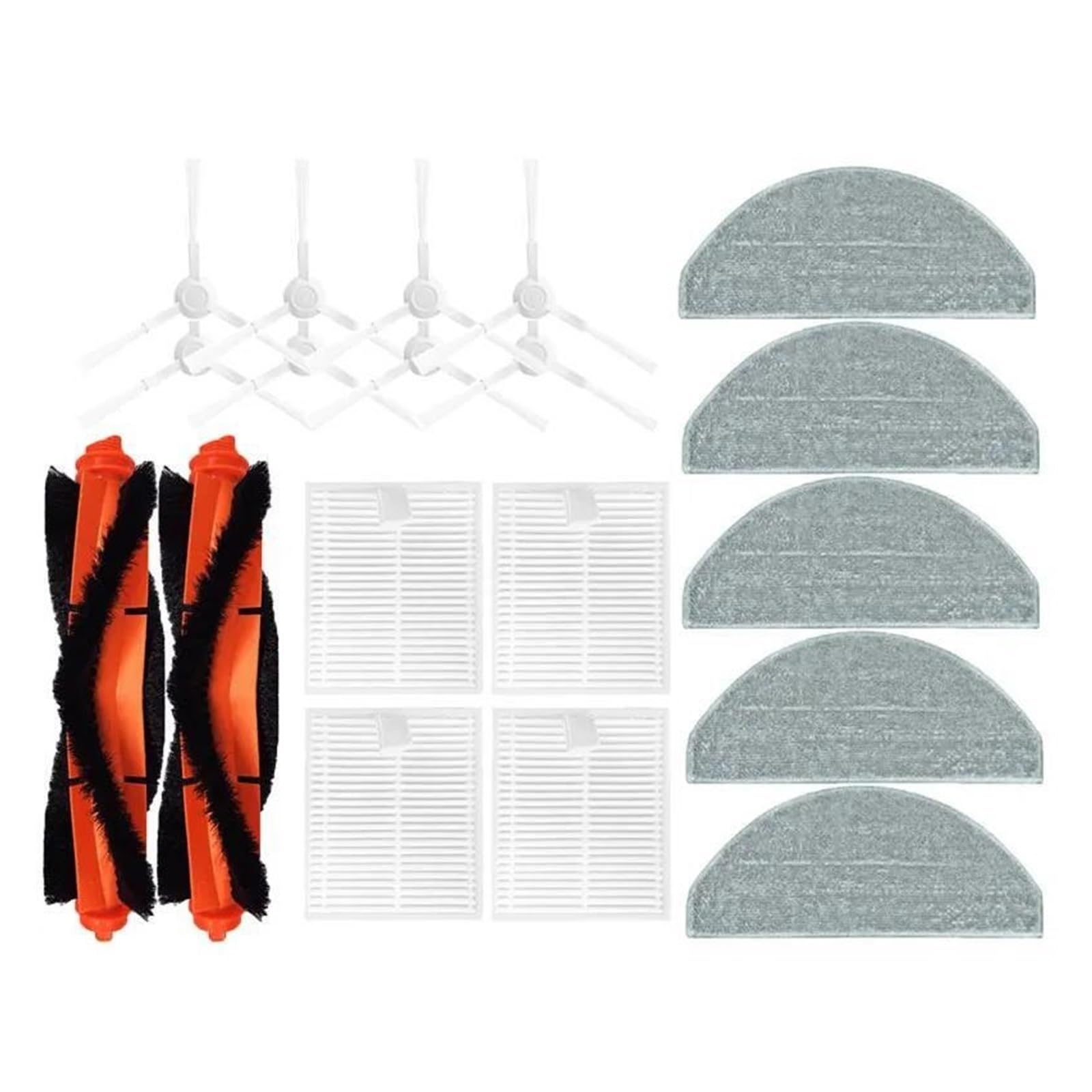 Compatible con Xiaomi E12 E10 B112, electrodomésticos, Robot Aspirador, Cepillo Principal, Cepillo Lateral, mopa, Filtro HEPA, repuestos.(Multi)