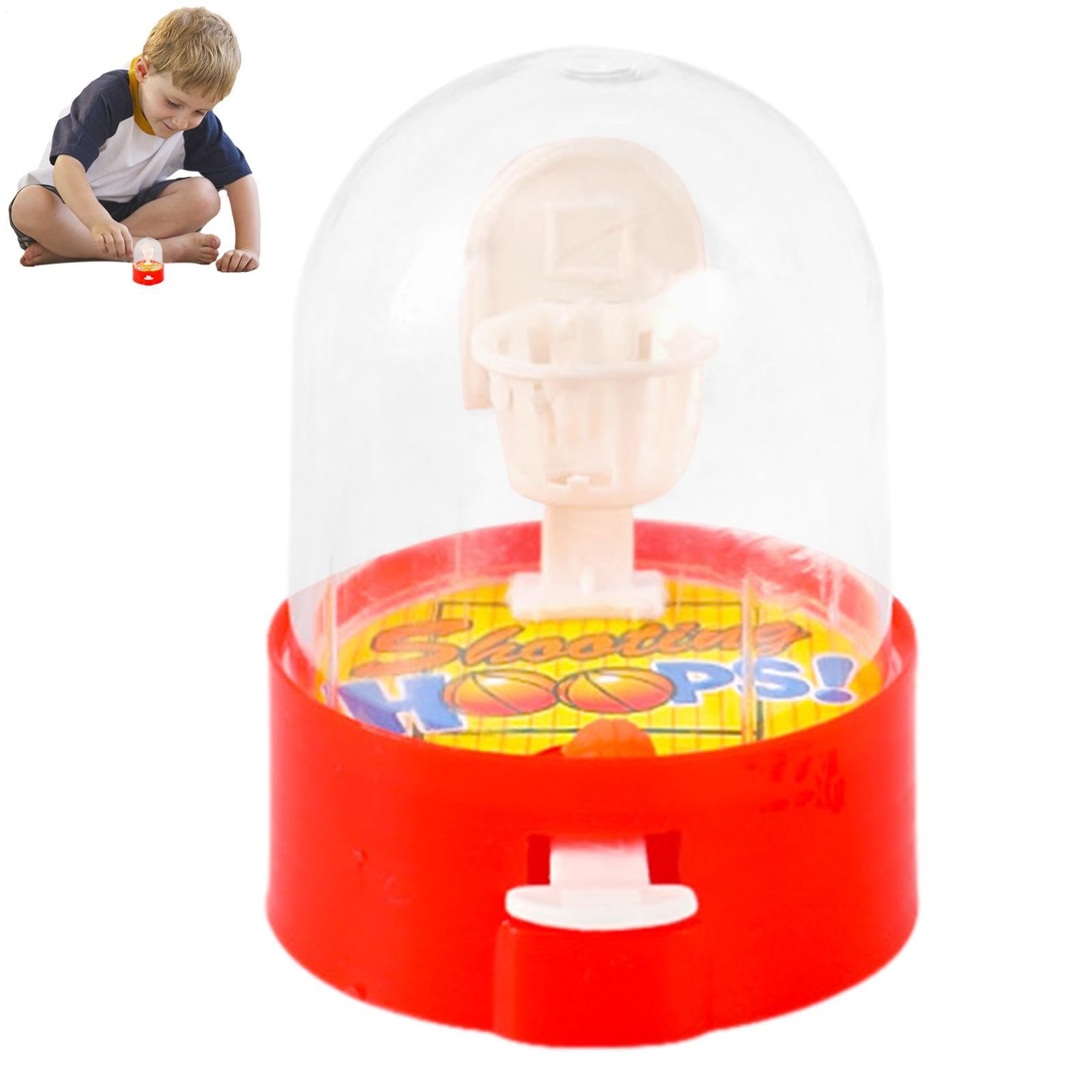 Mini Basketball Game Set, Finger Toys Basketball Machine, Handheld Arcade Games, Portable Hoop, 4.4 x 4.4 x 6cm