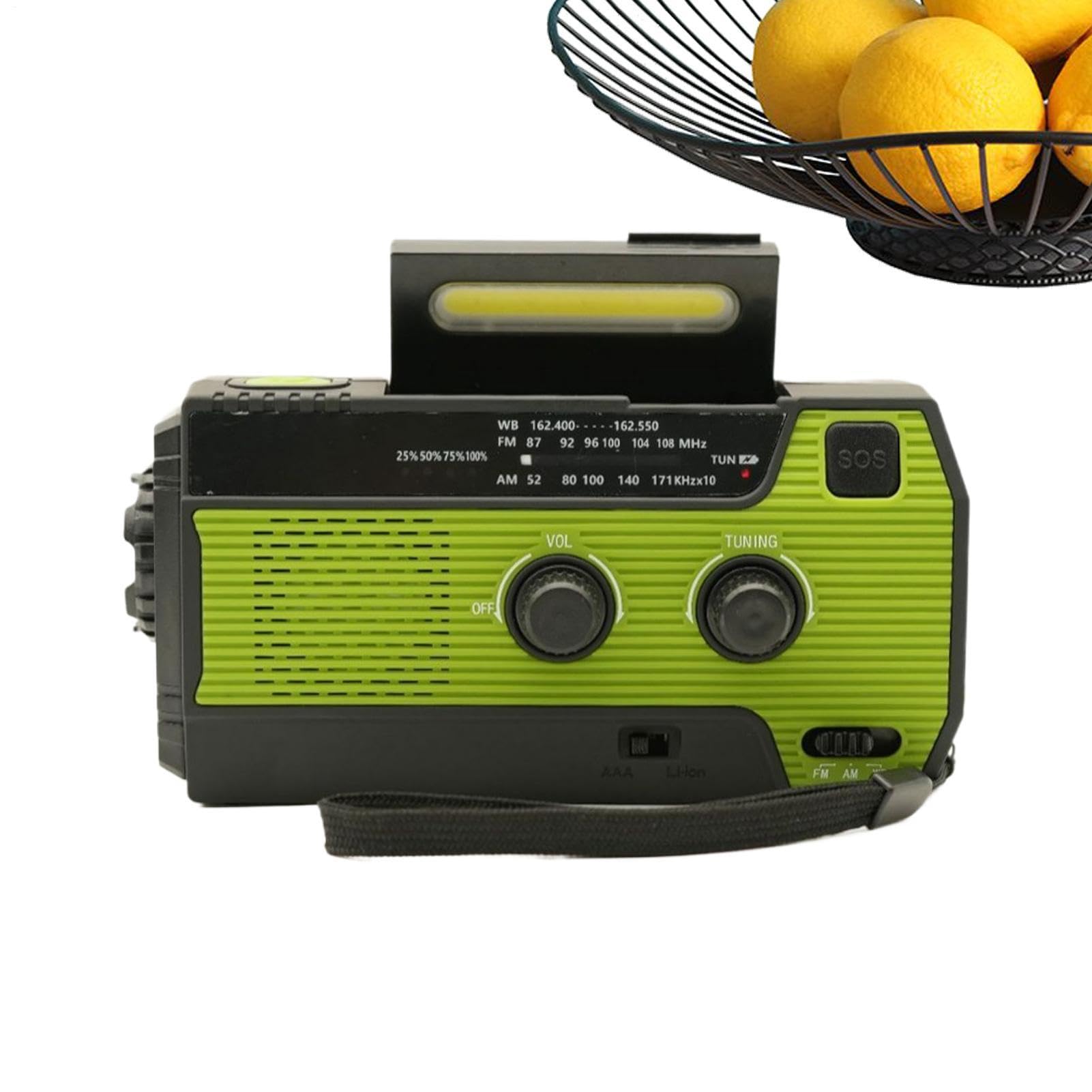 Radio Przenośne Mały Odtwarzacz Solarny z Korbką | Radio AM FM Z Alarmem SOS Na Kemping Do Użytku Wewnątrz I Na Zewnątrz, W Domu, Kemping, Piknik, Plaża, Wędrówki,