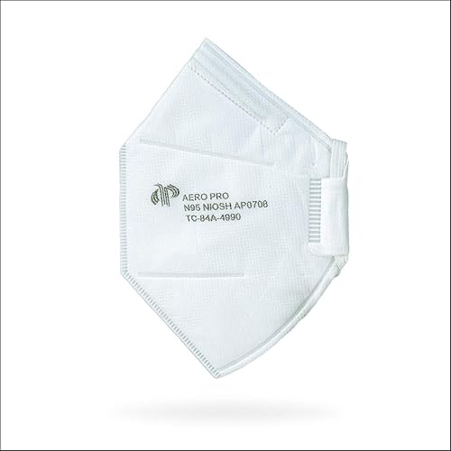 Miniatura 4 de Aero Pro Máscara respiradora de partículas N95, certificado NIOSH, modelo AP0708, caja de 30 máscaras