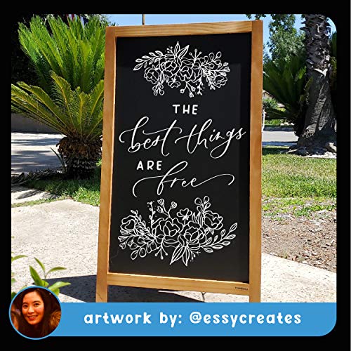 Industrial Chalk Boards With Frame By Versachalk (42X24" Industrial, Porcelain, Double Sided) A Frame Chalkboard Sign For Business, Bistro Bar, Sandwich Menu, Sidewalk, Signage Classroom, Wedding #TOP7