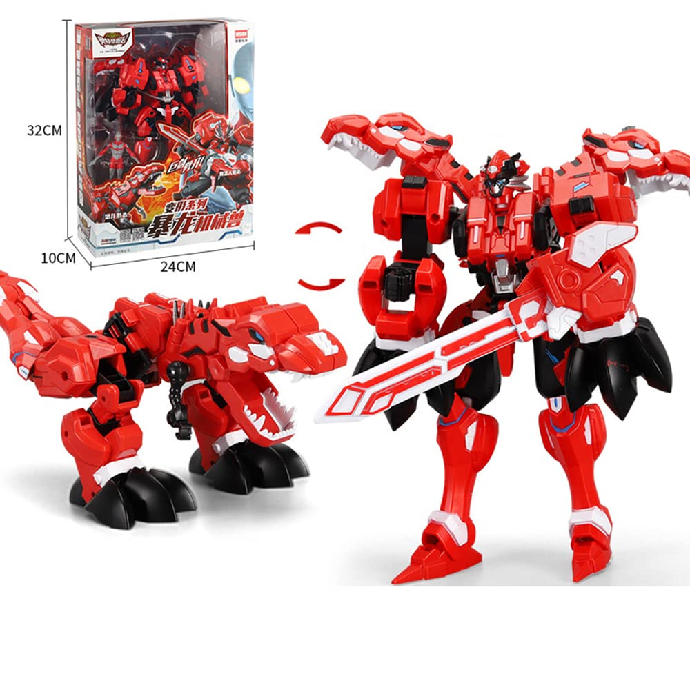 ロボット恐竜 グレー 武器装備　怪獣フィギュア Robot that combines three lions, sharks, and gorillas