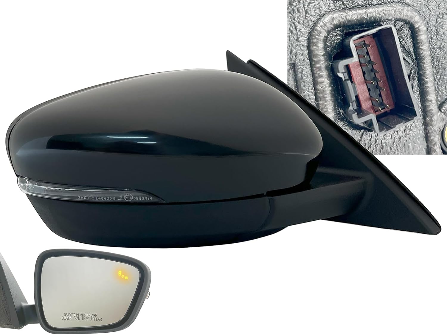 APA Replacement for Exterior Rear View Mirror 2020-2022 Escape and Escape Hybrid with BSD Heated Memory Turn Signal Light Passenger Right Side FO1321669