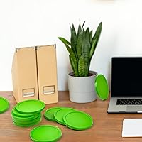 Vista 3 de Coopay 3 1/4 Inches Air Hockey Pucks 6 Pack Full Size Heavy Replacement Pucks for Game Tables Equipment Accessories Verde