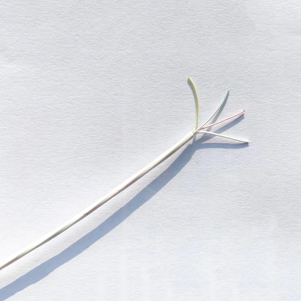 ANFKUN Ultra-fine 2-core 4-core PTFE Silver-Plated sheathed Telflon high-Temperature Signal Cable with an Outer Diameter of 1.2/1.6mm(50 m,2core OD 1.2mm)