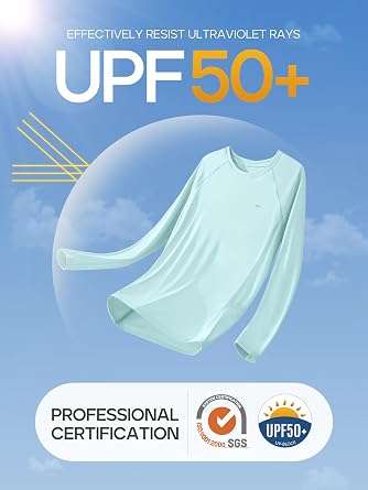 IUGA Long Sleeve Workout Tops for Women UPF 50+ Rash Guard Athletic Shirts