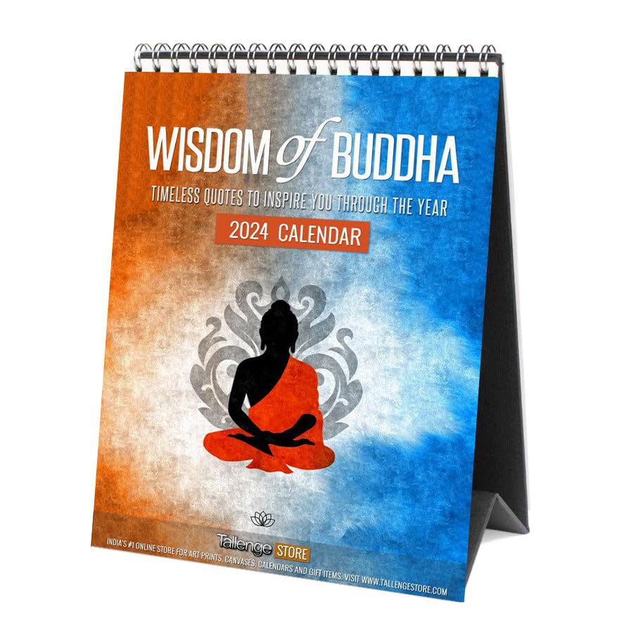 Image of Tallenge - Wisdom of Buddha - 2024 Desk Calendar - 6 x 9 Inches for Home & Office (Paper, Desk Calendar)
