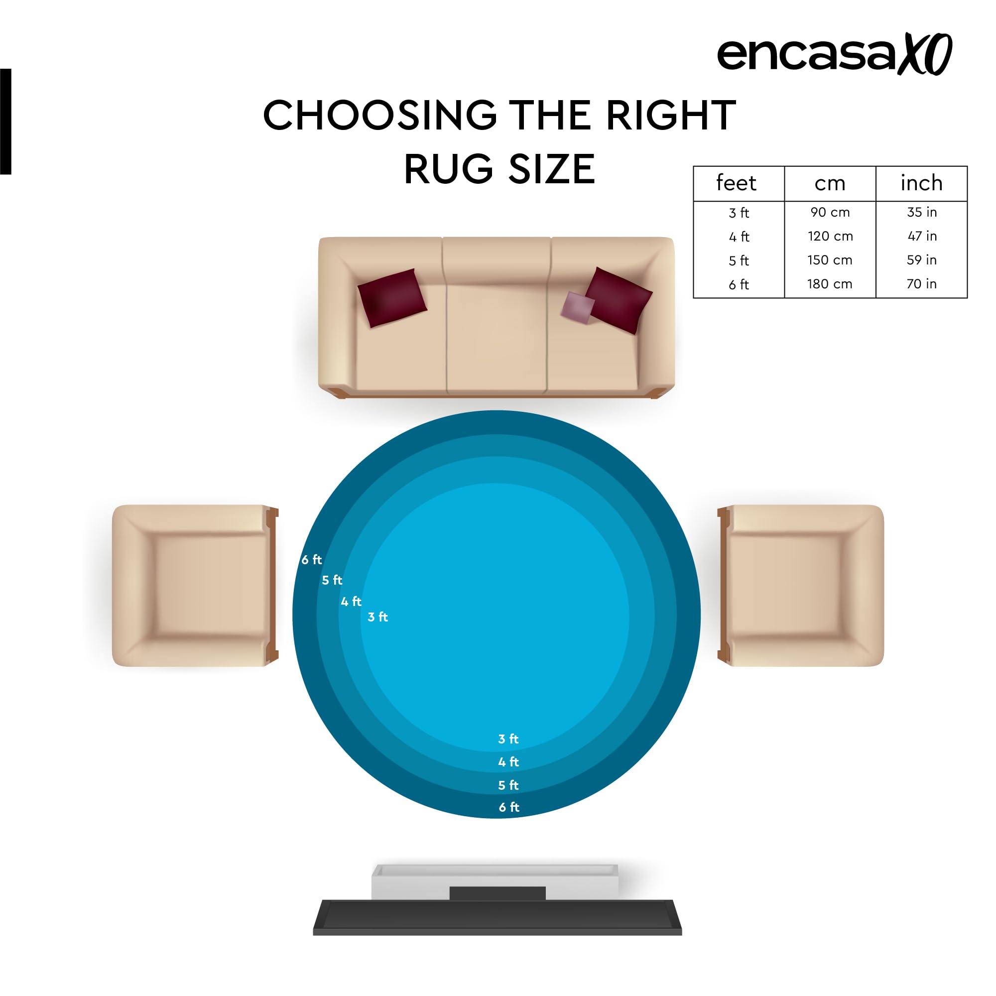Encasa XO Round Braided Rug - Sage & Off White -2 Encasa XO Round Braided Rug - Sage & Off White -2