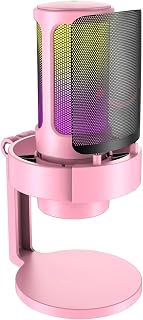 WxjnslfcLV Micrófono USB for Juegos(Pink)