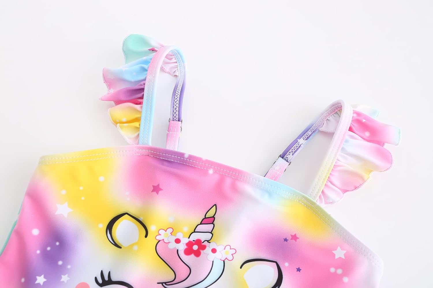 Little Girls Two Pieces Bikinis Unicorn Swimsuit Mermaid Tankini Bathing Suit - Image 3