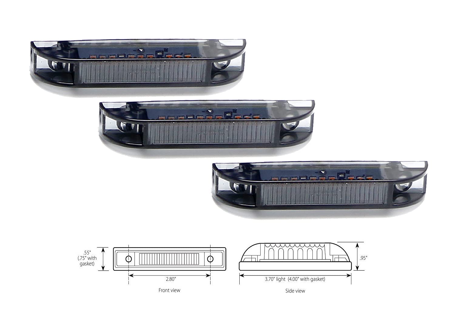 Amazon | iJDMTOY スモークレンズ アンバー LED グリル ライト