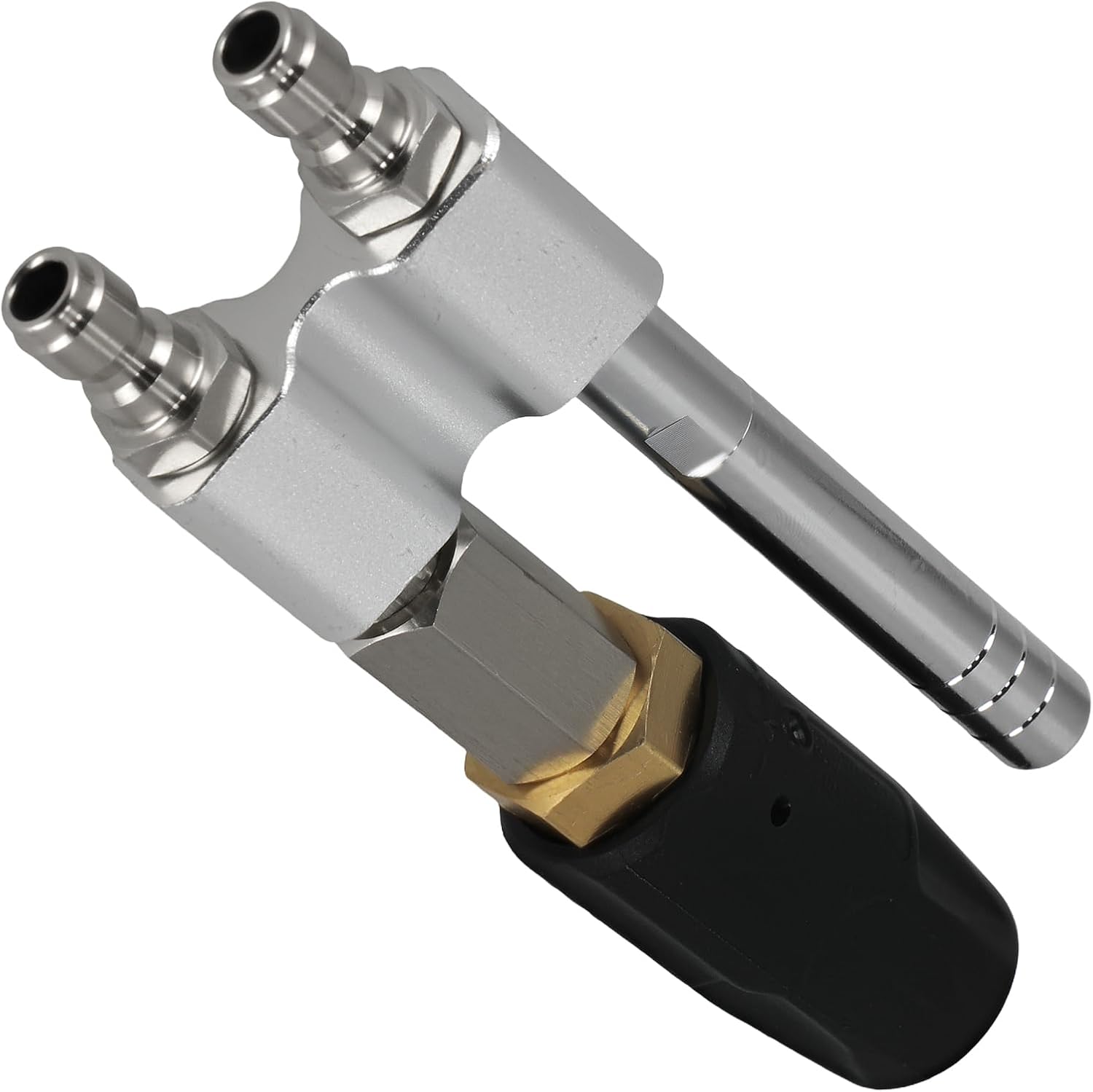 maXpeedingrods Adjustable Downstream Soft Wash Nozzle, 2-in-1 M5 Twist Nozzle for Long Range Soap Nozzle of 3-7GPM Pressure Washer, 0-60° Adjustable Spray Pattern, 1/4 "Quick Connection 6000 PSI