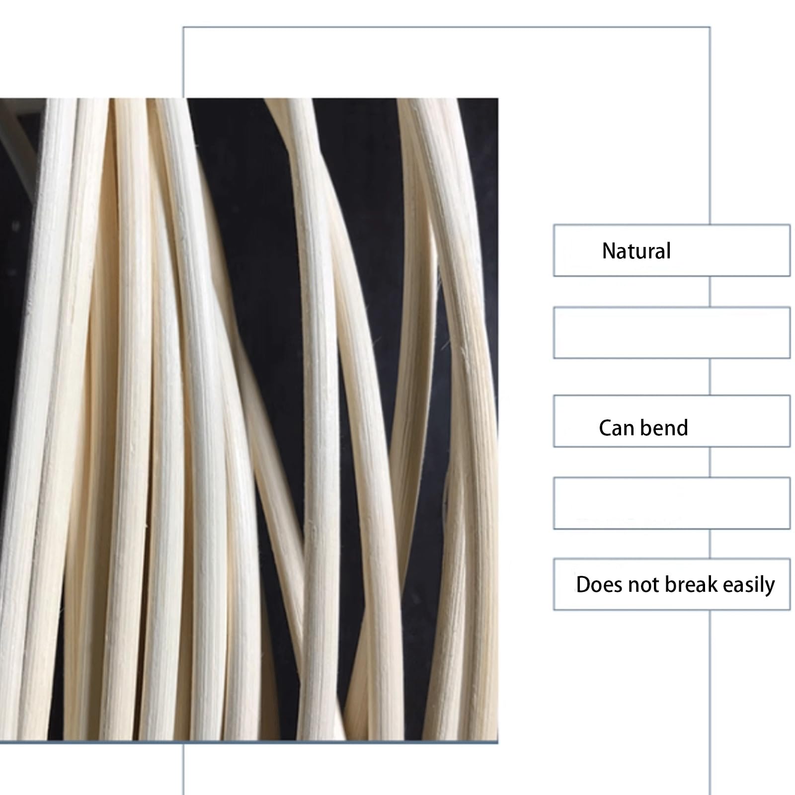 Vimini da Intrecciare Canne per Cesti Fai da Te, Rattan Rotolo Riparazioni Mobili Tubo da Intreccio, Midollo di Rattan Naturale Bastoncini Profumati per Ambienti, Diffuse di Ricambio ( Color : 4mm , S