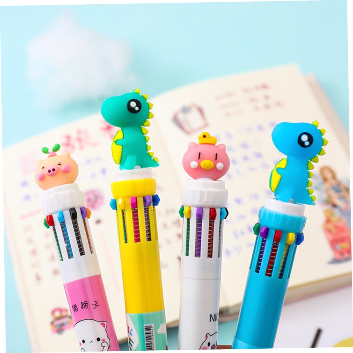 SHINEOFI 36piezas Bolígrafos De Bolita De Diseño De Estación Escolar Para Material Perfectos Para Dibujar y Firmar