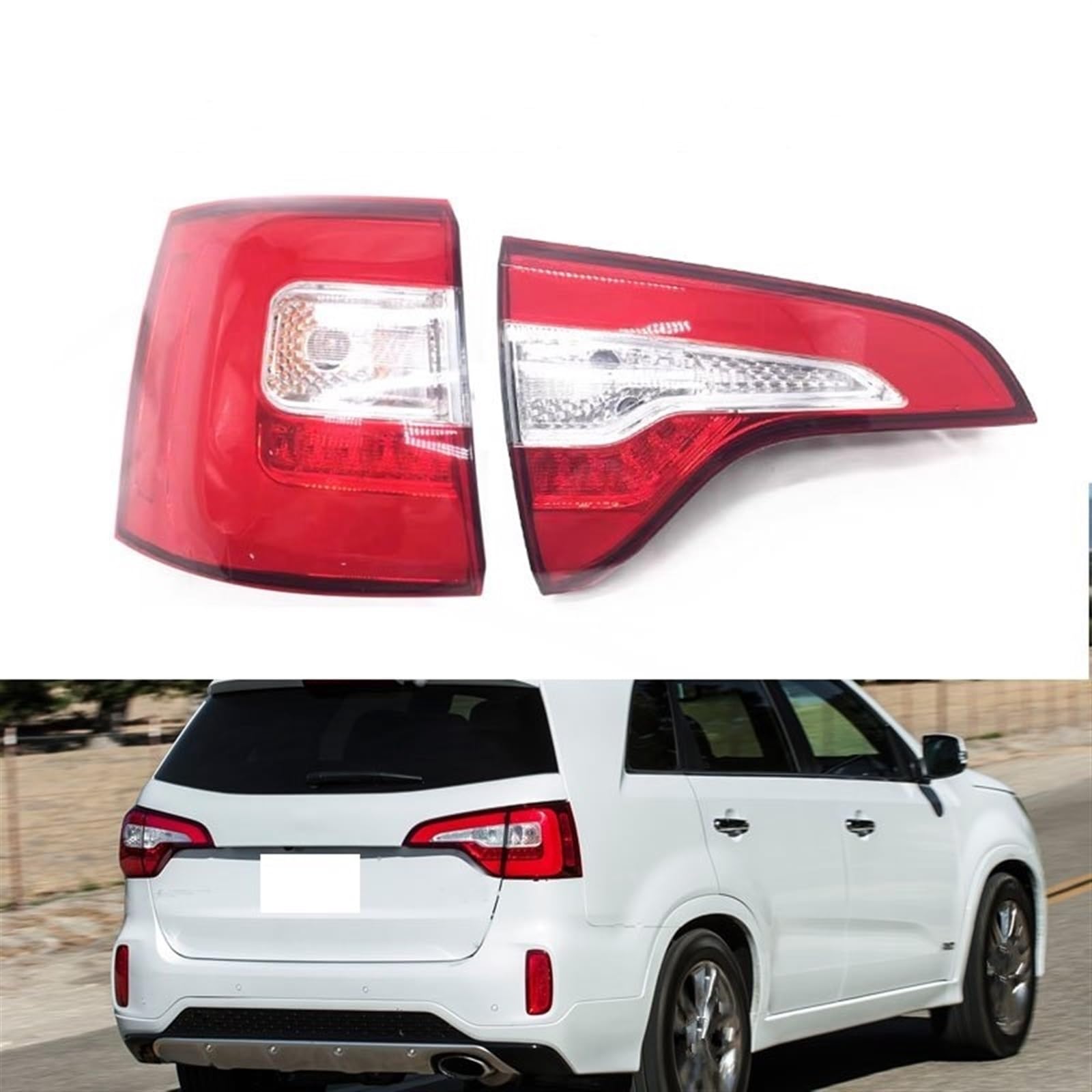 Generico Fanale posteriore per auto Auto Lato Posteriore Della per Coda Luce Freno Fanale Per KIA per Sorento 2013 2014 2015 di Arresto per Per La Lampada Retromarcia(Outer Left)