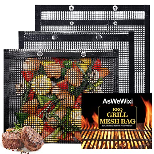 3 sacs maille BBQ anti-adhésif barbecue extérieur