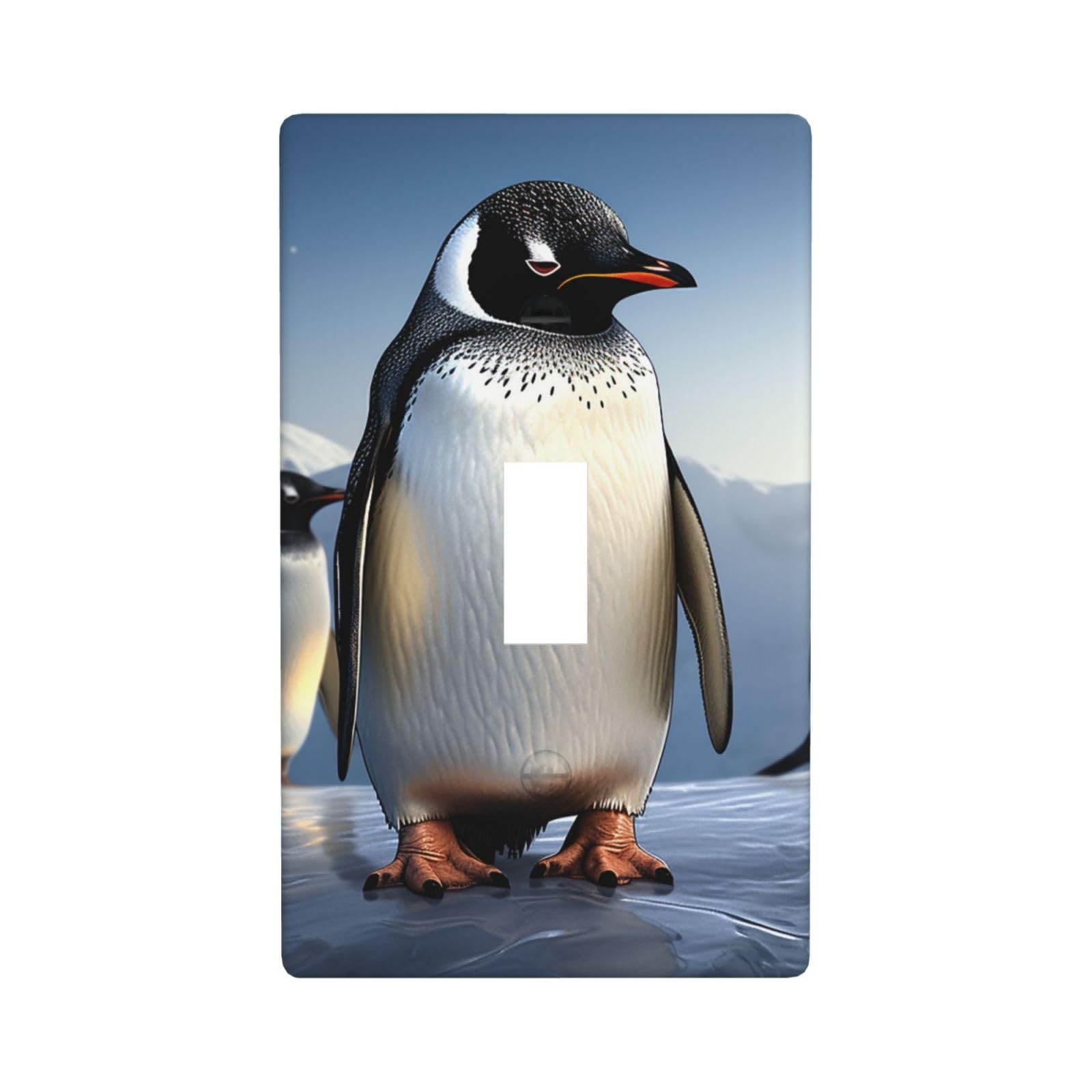 1-Gang Decorator Wall Plate Penguin Light Switch Cover Single Toggle Receptacle Outlet Wall Plate 4.5" x 2.8" Wallplate Unbreakable Polycarbonate Outlet Faceplates Covers