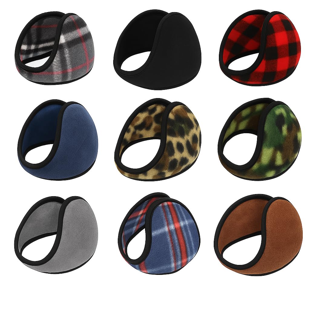 karthi7oct store Winter Ear Muffs (Pack of 3) – Multi_Design Earmuffs for Men, Women & Girls – Adjustable Behind the Head Ear Warmers for Outdoor, Snow, Travel – Color/Design as per Availability-picture-37
