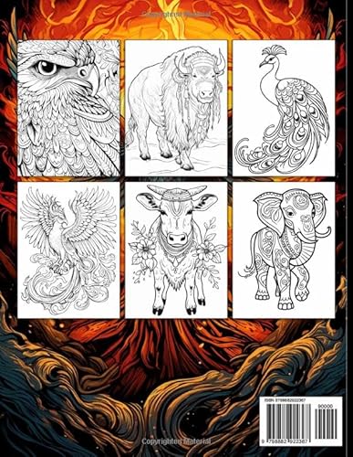 Sacred Animals Coloring Book: Spiritual Animals Illustrations For Color & Relaxation