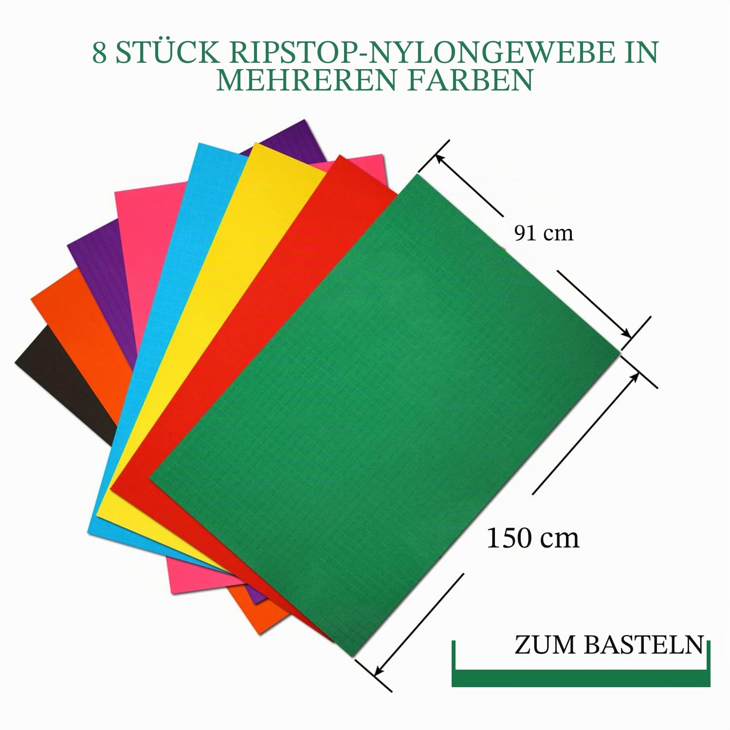 40D Ripstop-Nylongewebe, 150 cm breit x 99 cm lang, wasserdicht, langlebig, luftdicht, leicht, für Drachen, aufblasbare Flagge, Zelt, DIY, 8 Stück | Leichte, luftdichte Stoffe für Drachen, aufblasbare Flagge, Planenabdeckung, Zelt, Outdoor-DIY-Projekt