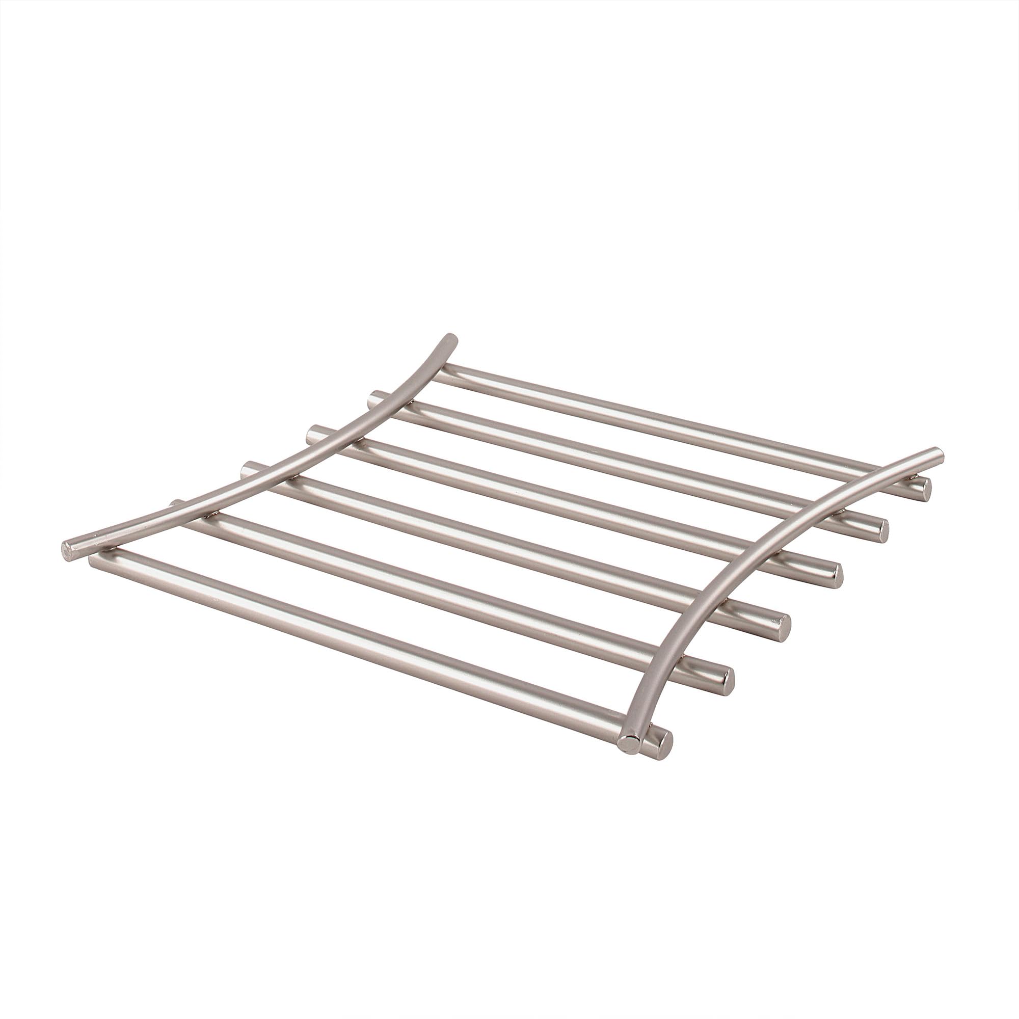 Spectrum 50778 Euro Untersetzer, quadratisch, satiniertes Nickel