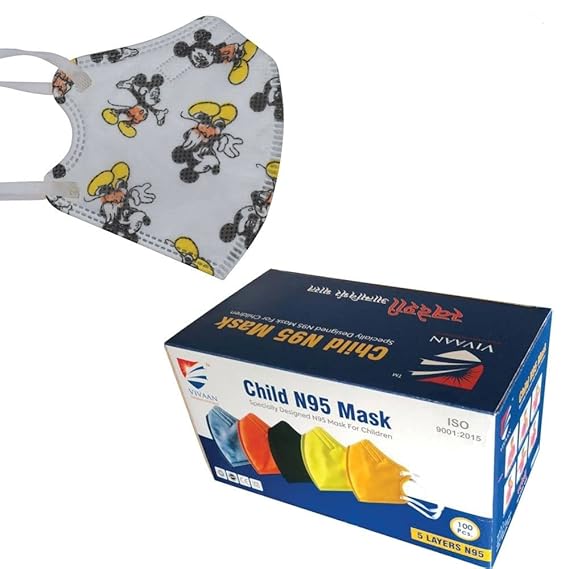 LOOKCHA Make Kids Face Mask Cartoon Design N95 | N95 5 Layers Mask
