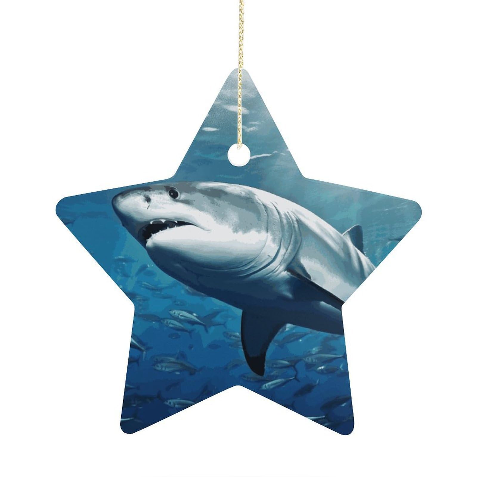 Fodpand Women's Style Fish In Underwater Ornament With String, Keepsake Hanging Decorations,Ceramic Ornaments For Men Indoor Home Holiday Party Gifts
