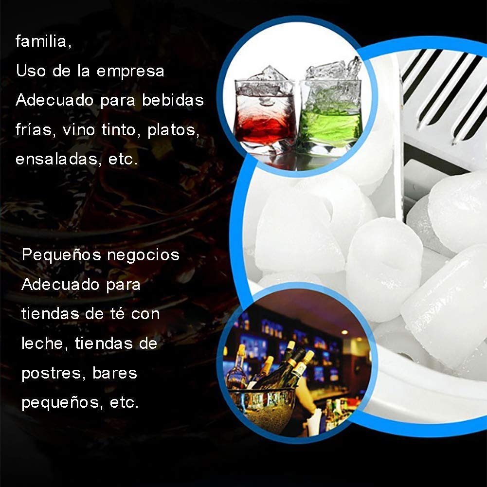 Sgenee Ice Cube Maker Machine, 12kg Ices/24hrs Portable Counter Top Electric Ice Machine Counter Top Automatic Ice Breaking, 2 Size Ice Cube/7 Mins on Fridge.com - View 4
