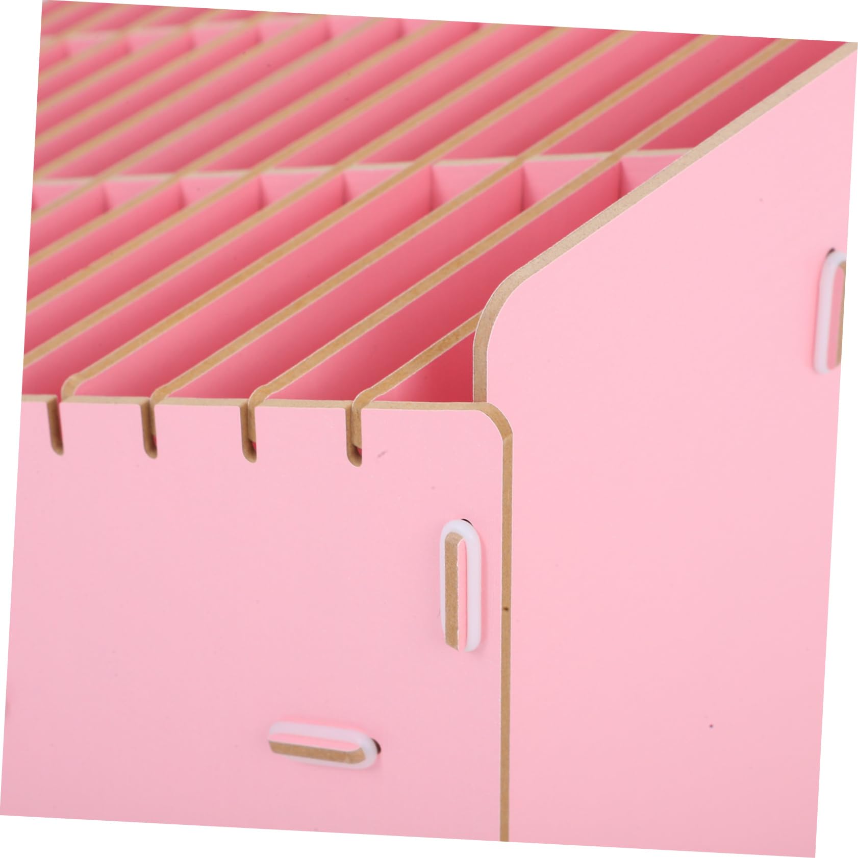 Organizer Telefoni in Legno Rosa Multi Scomparto per Ufficio e Scuola