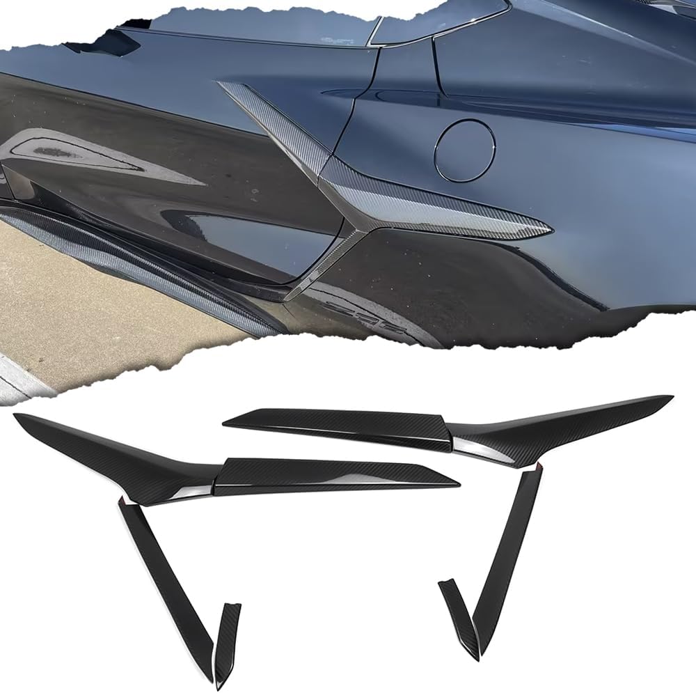 Dry Carbon Fiber Door Side Vent Cover for Corvette C8 Z06 Coupe Convertible E-Ray 2023 2024 2025,for Corvette C8 Garnish Door Handle (Sticky)