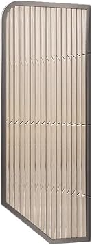 Urinal Partition Wall-Mounted Urinal Partition Screen Translucent, Men's Toilet Accessories with Metal Border, No Exposed Screws for Bar/Offices,Silver 1 PCS