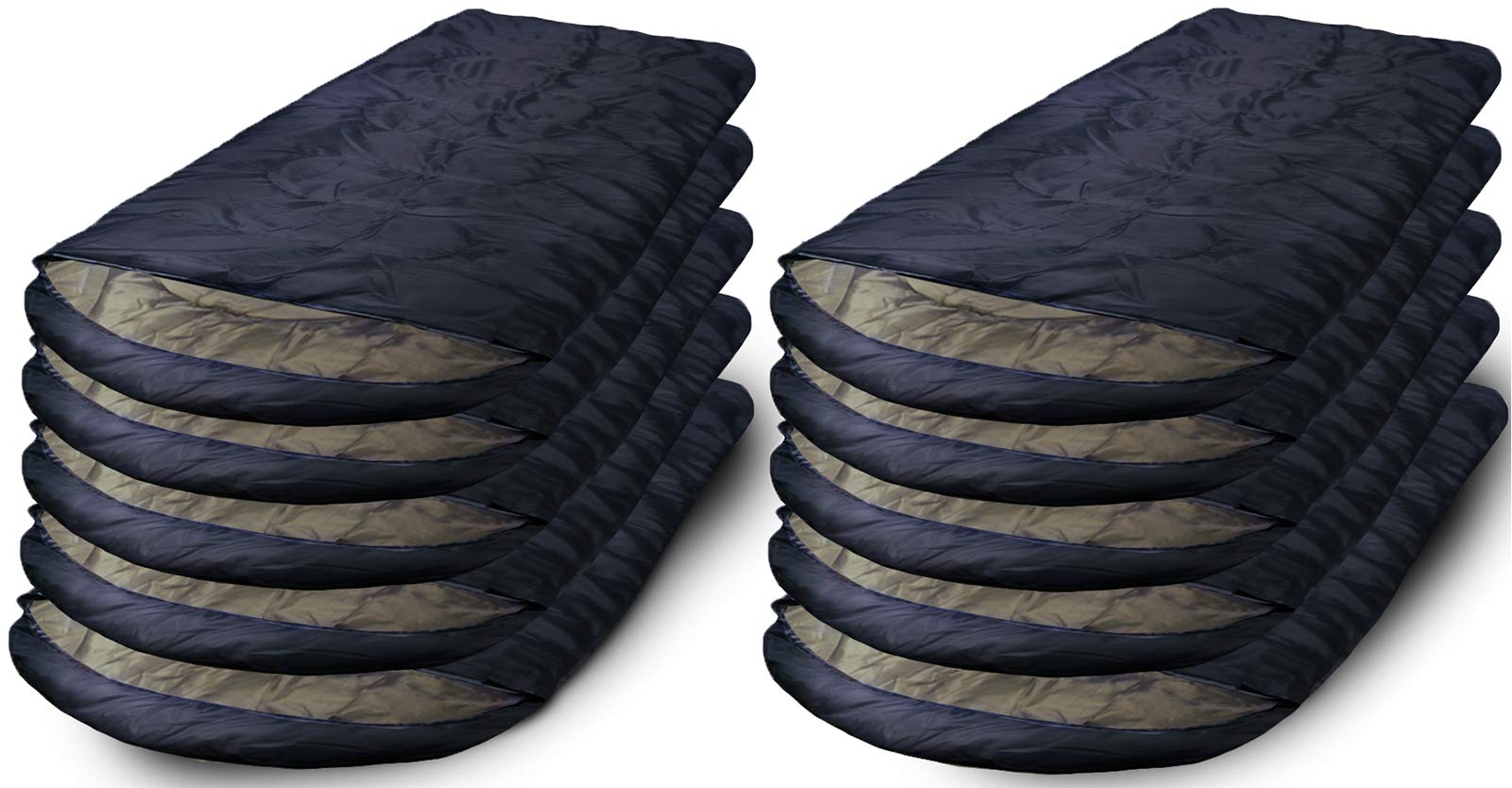 Photo 1 of 10 Pack of Camping Lightweight Sleeping Bags – 3 Season Warm & Cool Weather – Outdoor Gear, Adults and Kids, Hiking, Waterproof, Compact, Sleep Bag Bulk Wholesale 10 Pack Navy Blue