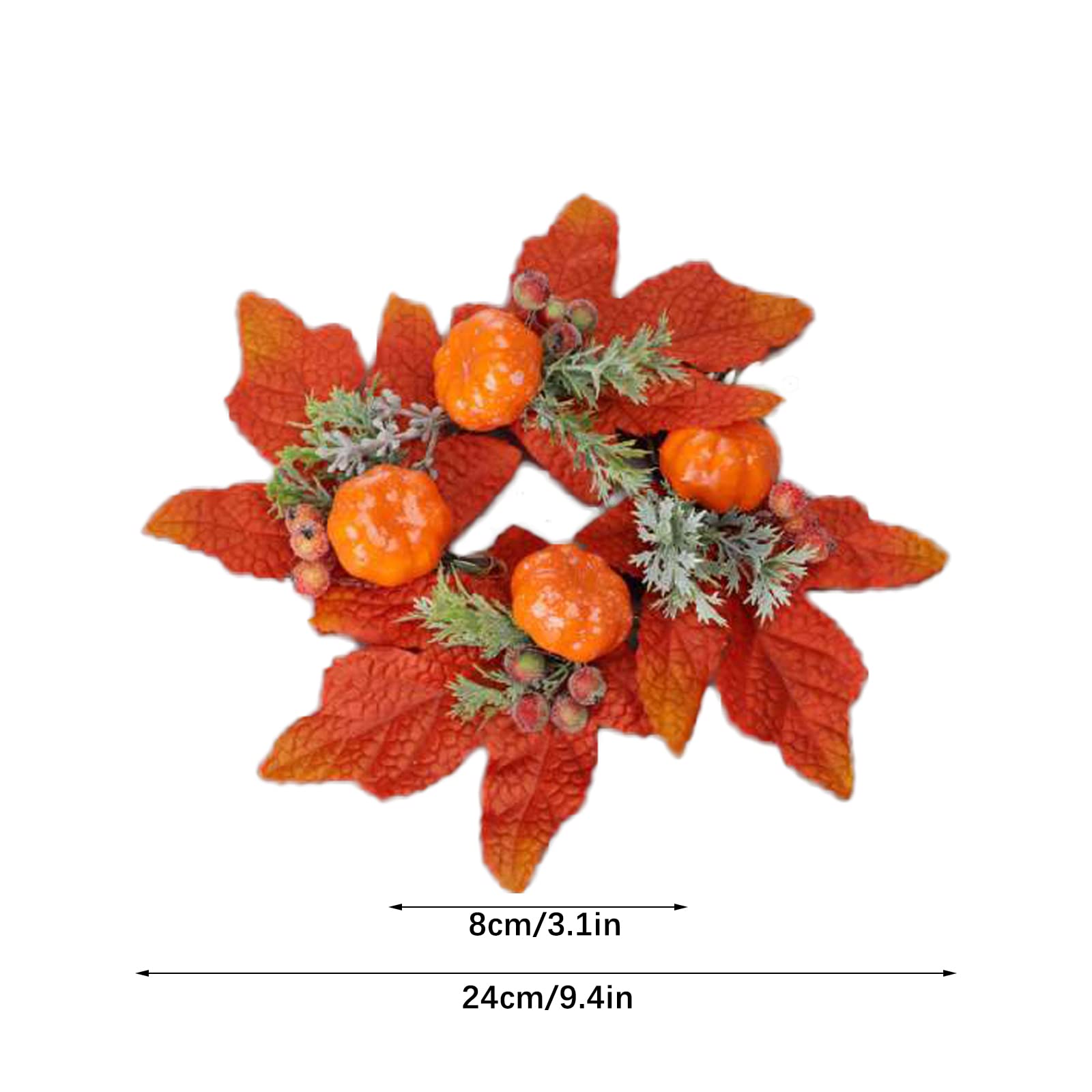 Couronne Bougies Feuilles D'érable Automnales Décoration